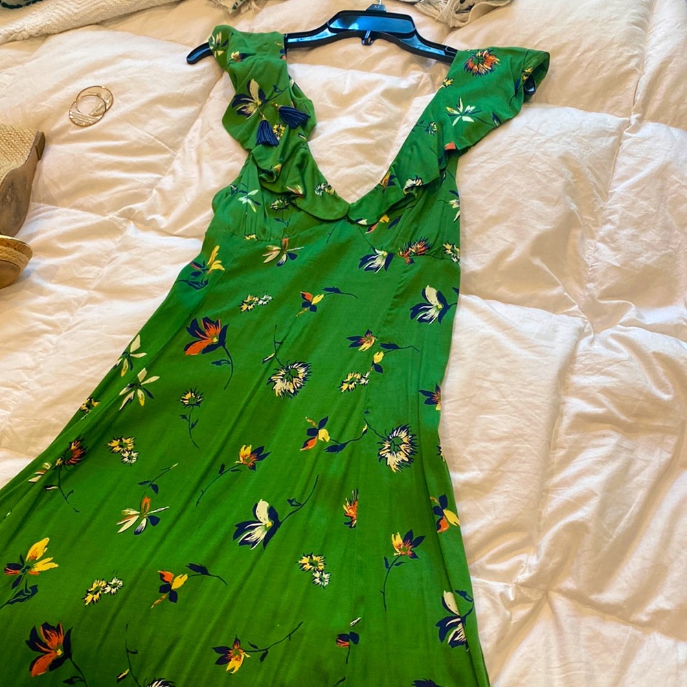 NWT Urban Outfitters green floral swing dress